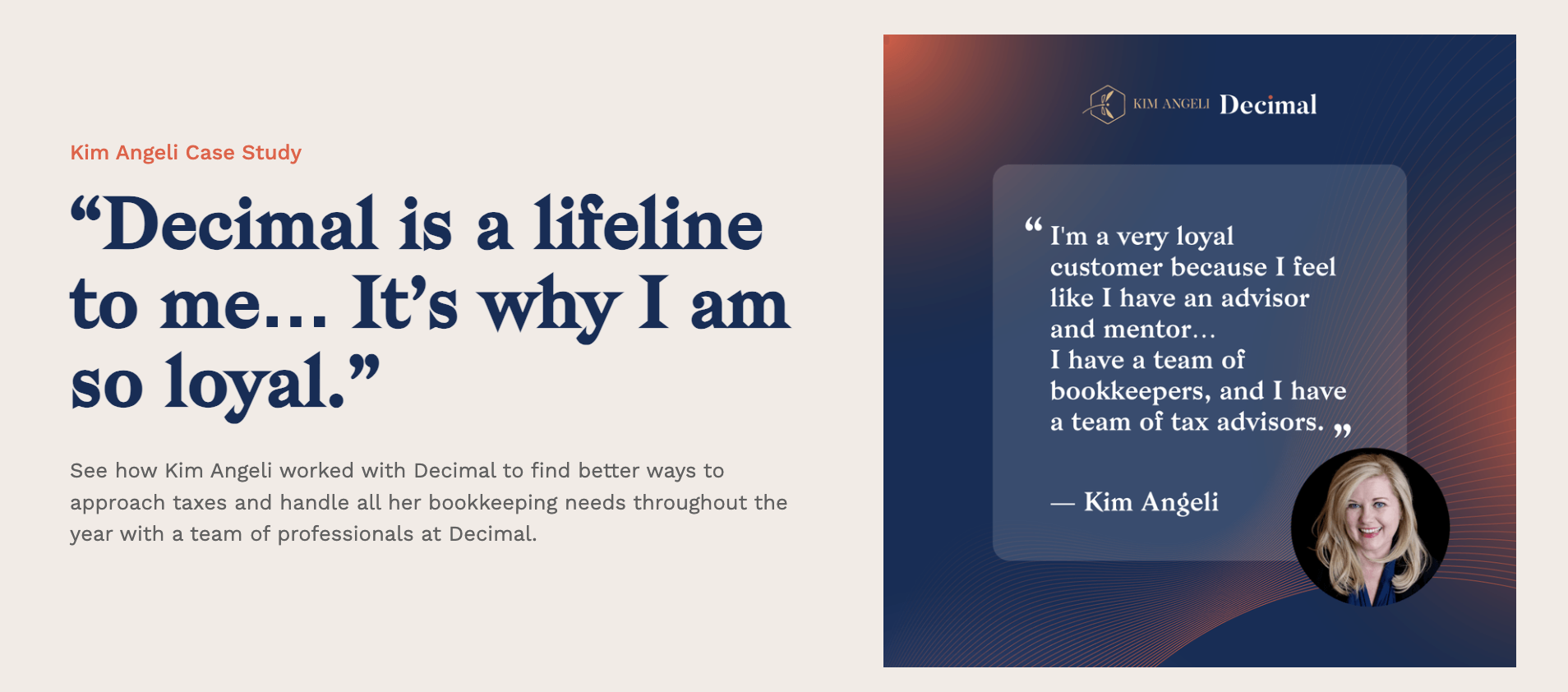 Transforming Financial Operations: Kim Angeli’s Success Story with Decimal’s Tax Preparation